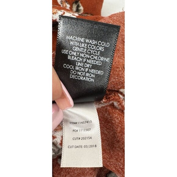 Torrid 5X Womens Rust Floral Lace Asymmetrical Tank Top Boho Glow Cottagecore - Picture 5 of 9